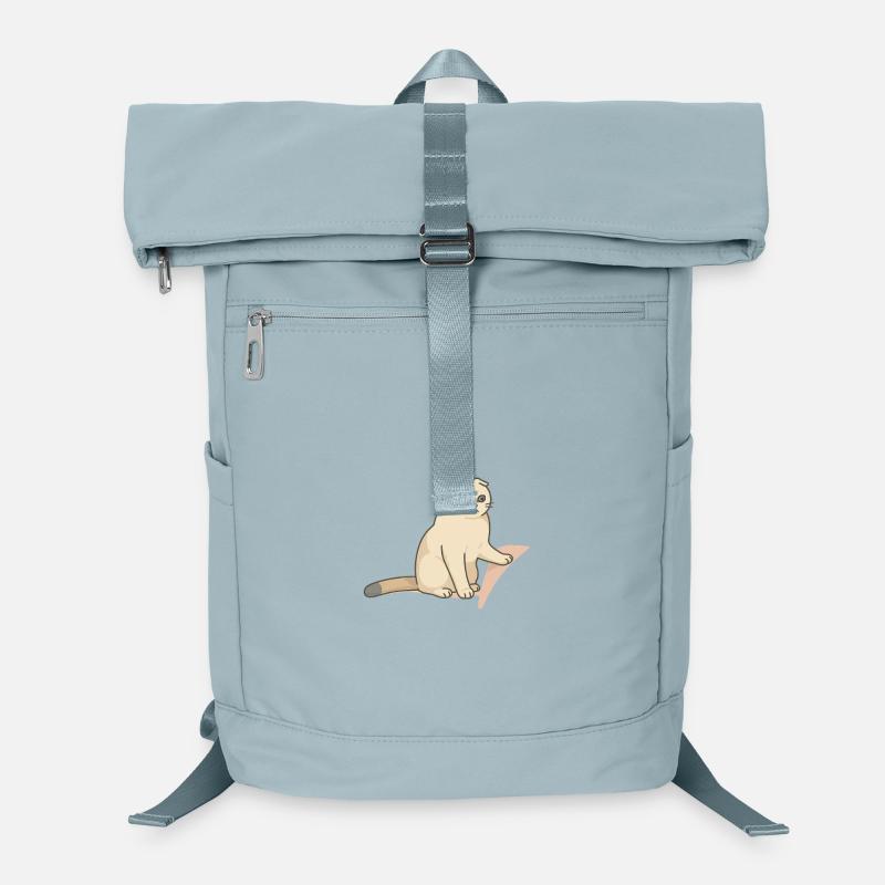 Süße Katze mit melancholischem Gesichtsausdruck Laptop-Rucksack 