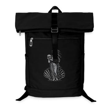 Mythical Aphrodite with Skull and Fan - Laptop Backpack - black - Front