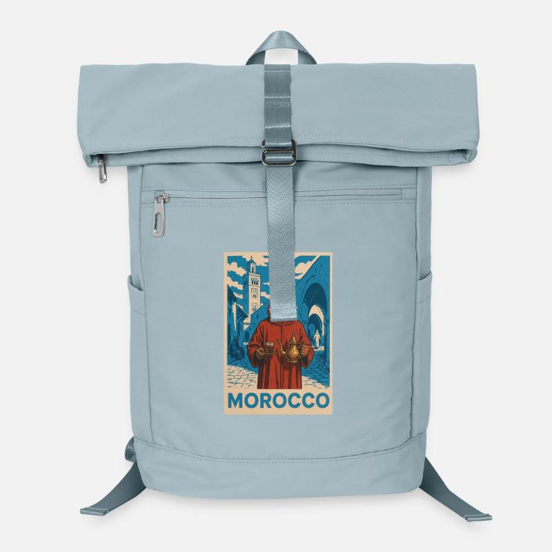 Traditionelles Morocco Motiv mit Teekunde Laptop-Rucksack 