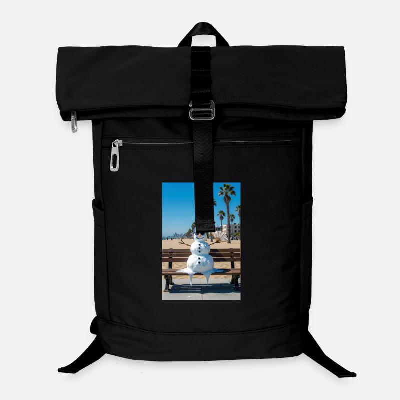 Sommer Schneemann mit Schwimmbrille Laptop-Rucksack 
