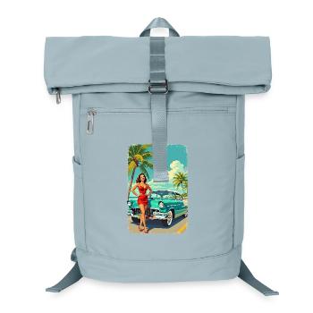 Retro Glamour & Muscle Car R01 - Laptop-Rucksack  - Eisblau - Vorne