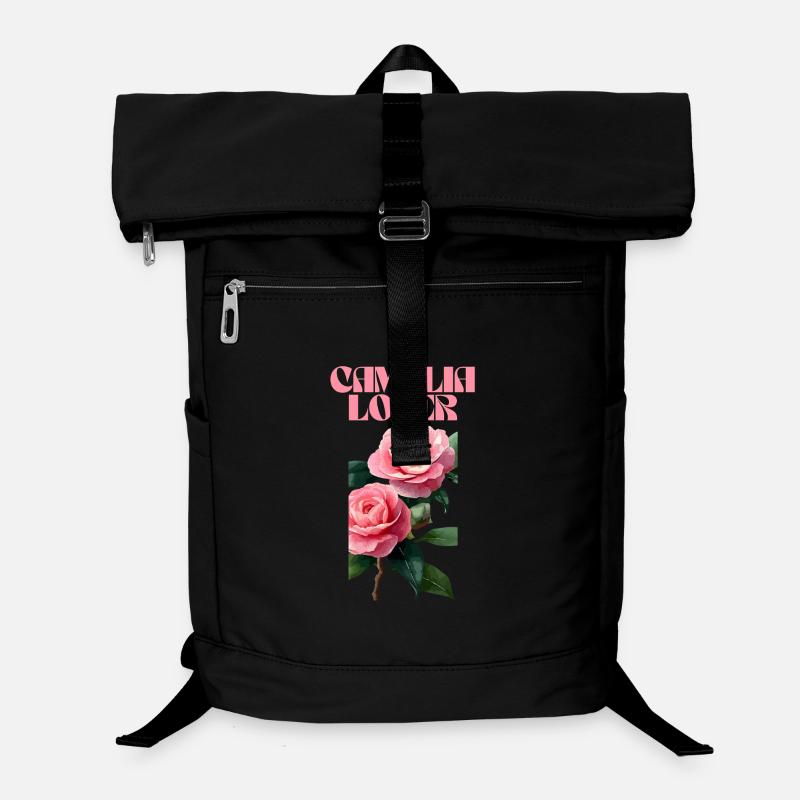 Camelia Lover Typographie florale Design Sac à dos ordinateur