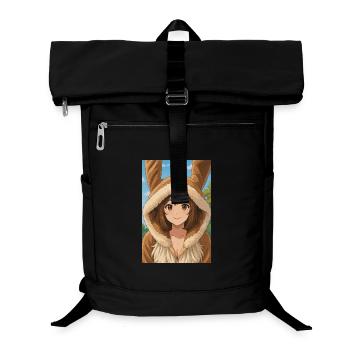 Hase Hoodie Anime Charme - Laptop-Rucksack  - Schwarz - Vorne