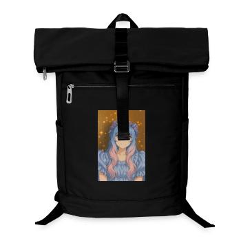 Blumenkrone Animefig mit Pastellhaar - Laptop-Rucksack  - Schwarz - Vorne