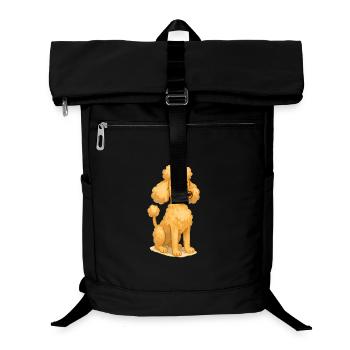 Frecher Pudel Cartoon Malstil - Laptop-Rucksack  - Schwarz - Vorne