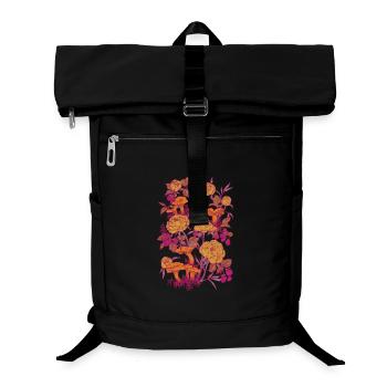 PFINGSTROSEN UND PFIFFERLINGE - Laptop-Rucksack  - Schwarz - Vorne