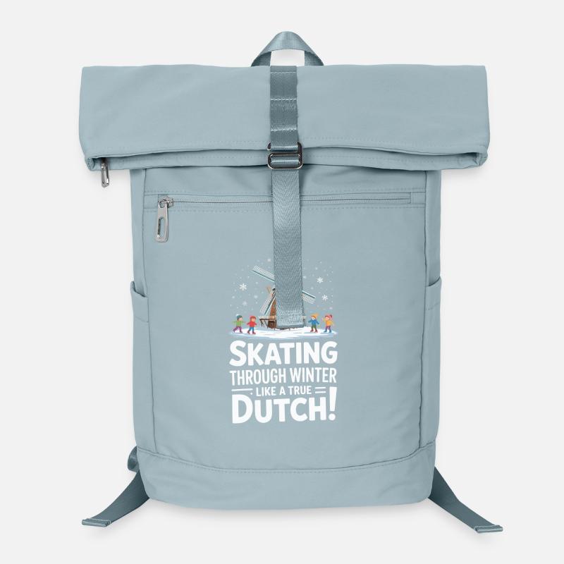 Schlittschuhlaufen durch den Winter wie ein echter Holländer Laptop-Rucksack 