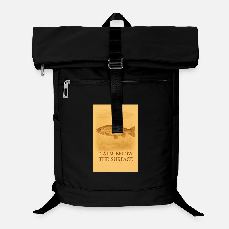 Calm Below the Surface Trout Print Laptop Backpack