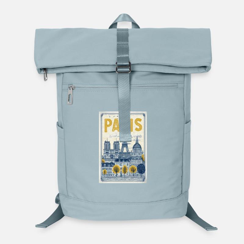 Affiche vintage Paris Skyline Sac à dos ordinateur