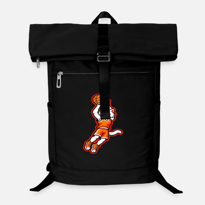 Mascotte du dunk de basket-ball Fierce Cat Sac à dos ordinateur