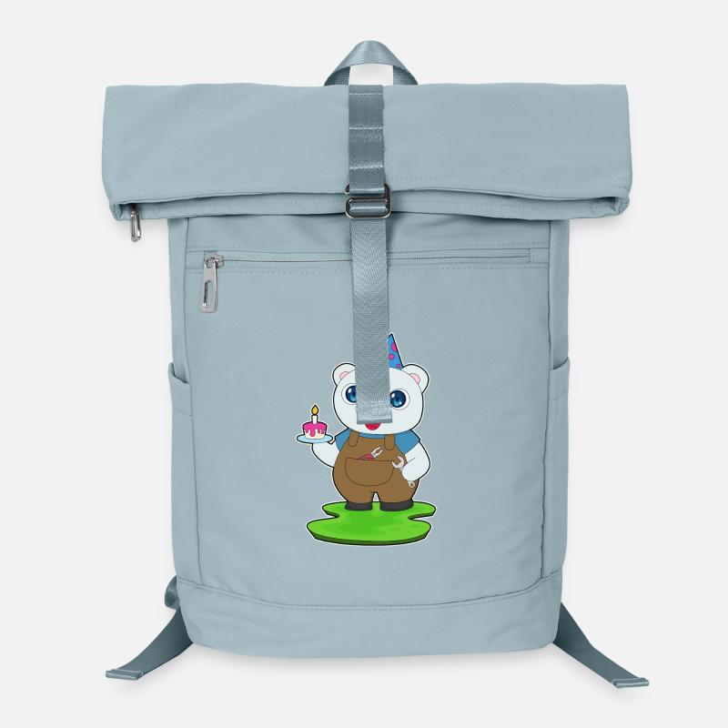 Polar Bear Birthday Mechanic Laptop Backpack