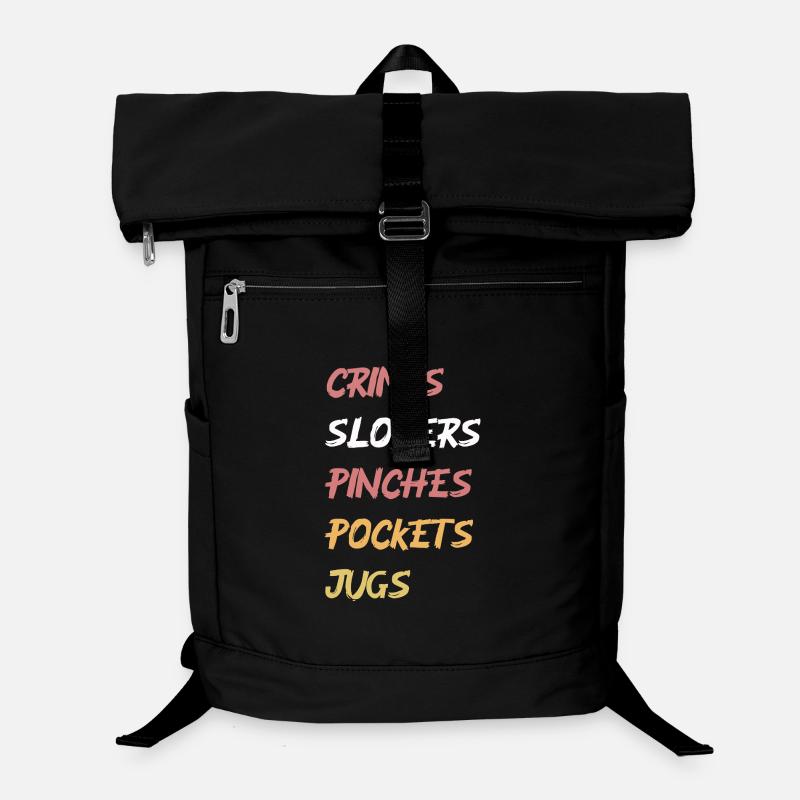 Bulleted climbing holds retro colors lettering Laptop Backpack