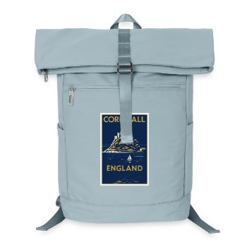 Cornwall England – Art Deco Travel Poster - Laptop Backpack - ice blue - Front
