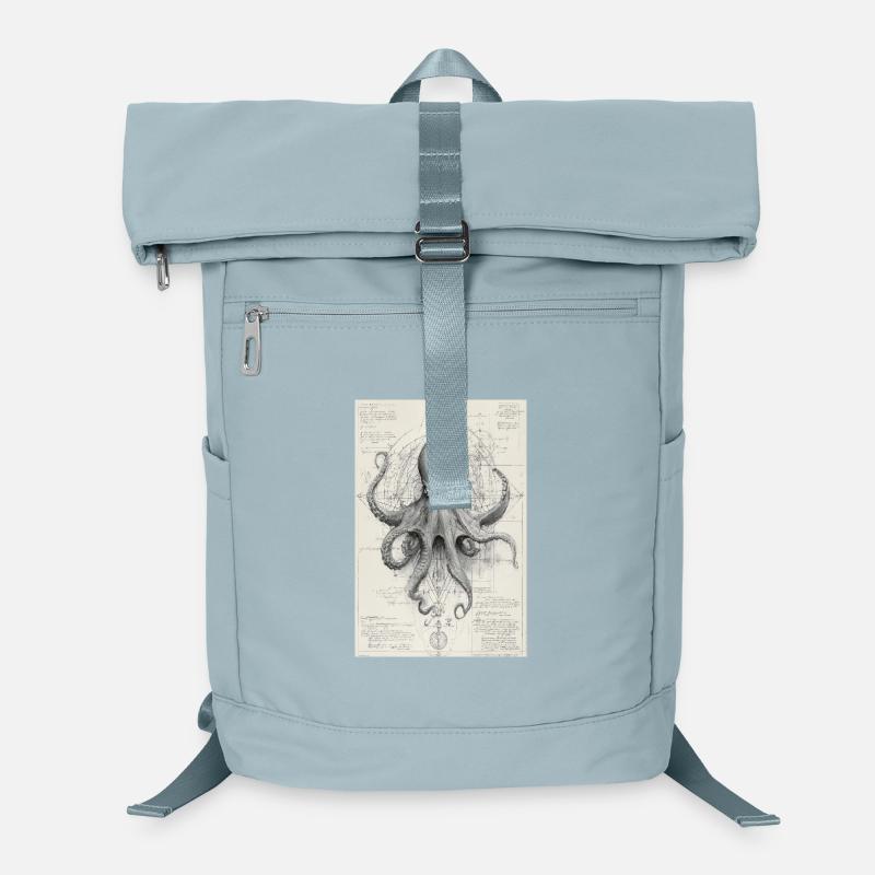 Geometrischer Oktopus-Bauplan Laptop-Rucksack 