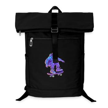 Neon Vapor Skateboarder - Laptop Backpack - black - Front