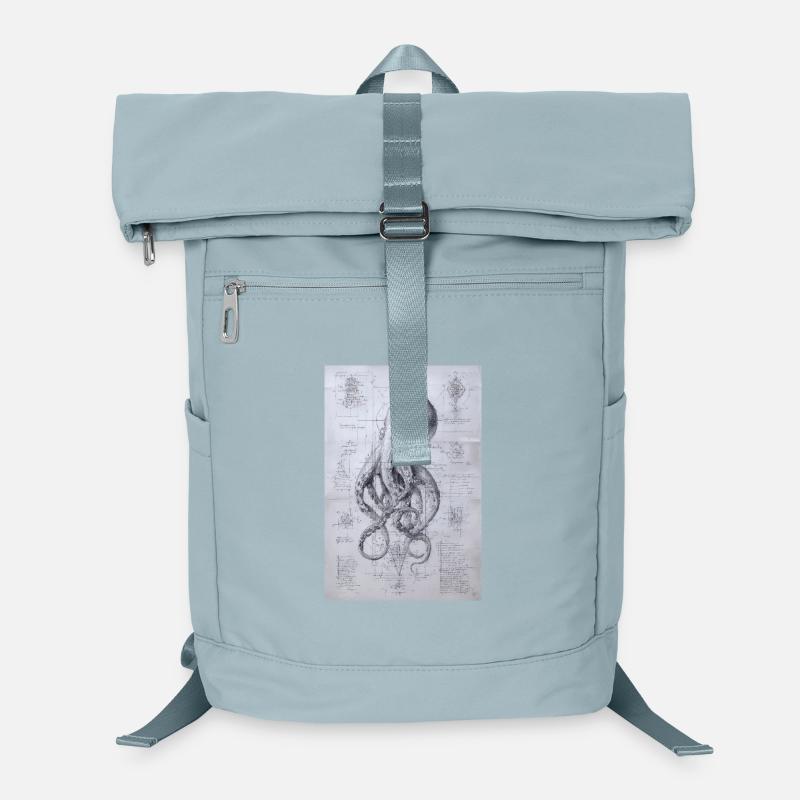 Oktopus-Bauplan-Skizze Laptop-Rucksack 