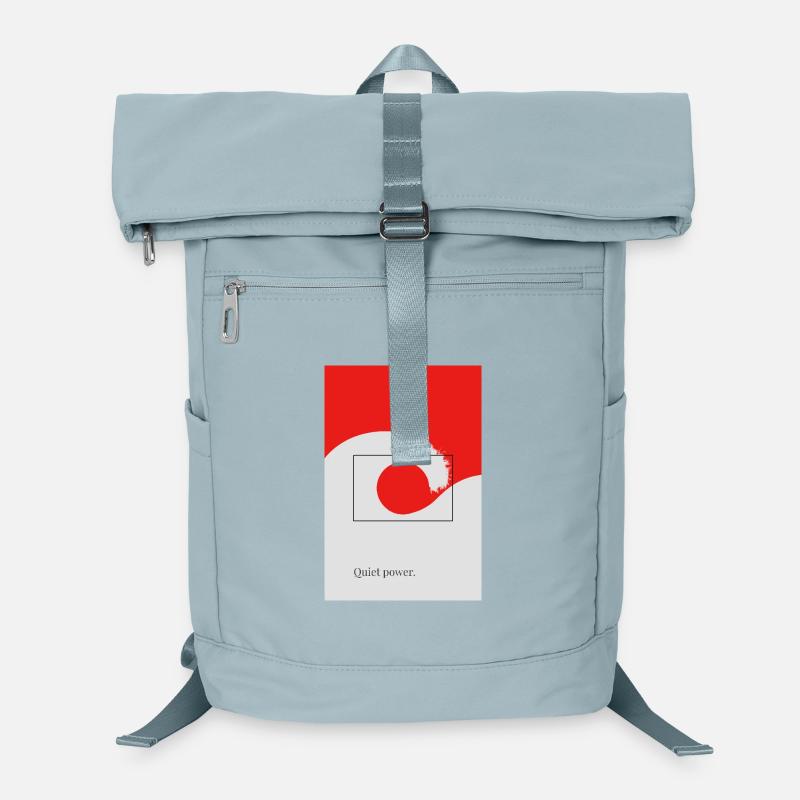 Quiet Power Japan Poster Minimal Welle Sonne Laptop-Rucksack 