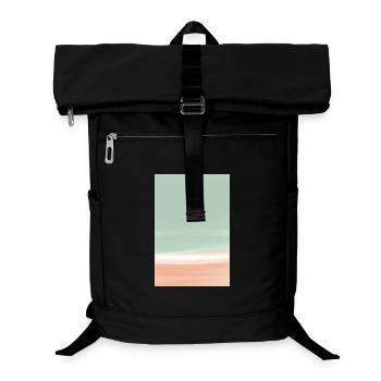 Bloc vert orange - personnalisable - Sac à dos ordinateur - noir - Devant