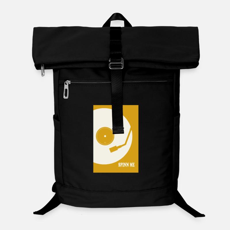 Design musical rétro de platine vinyle Spin Me Sac à dos ordinateur