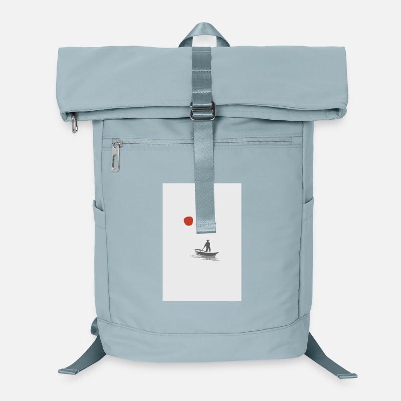 Red Sun Serenity – Japanese Minimal Art Laptop-Rucksack 