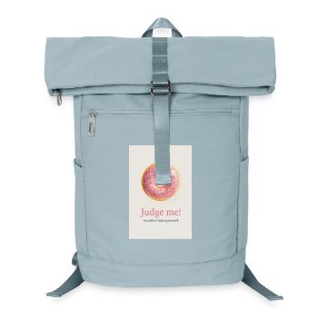 Judge Me Donut Funny Sweet Food Design - Laptop-Rucksack  - Eisblau - Vorne