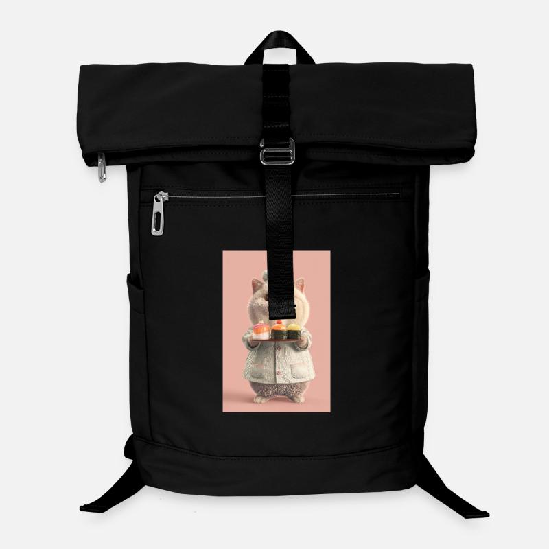 Pastel Sushi Chef Cat Laptop Backpack