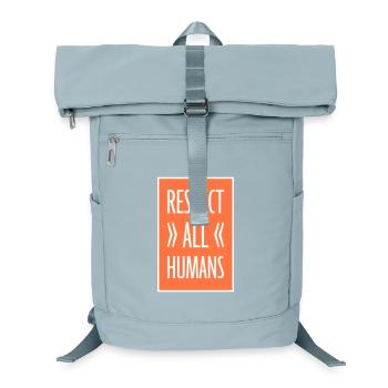 Respect All Humans Statement Humanity Saying - Laptop Backpack - ice blue - Front