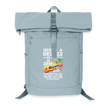 Being A Ukulele Player Is Easy Lustiger Musiker - Laptop-Rucksack  - Eisblau - Vorne