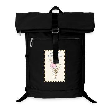 Gelato Artigianale Pastel Cream - Laptop Backpack - black - Front