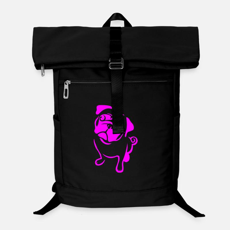 Pug in pink Laptop Backpack