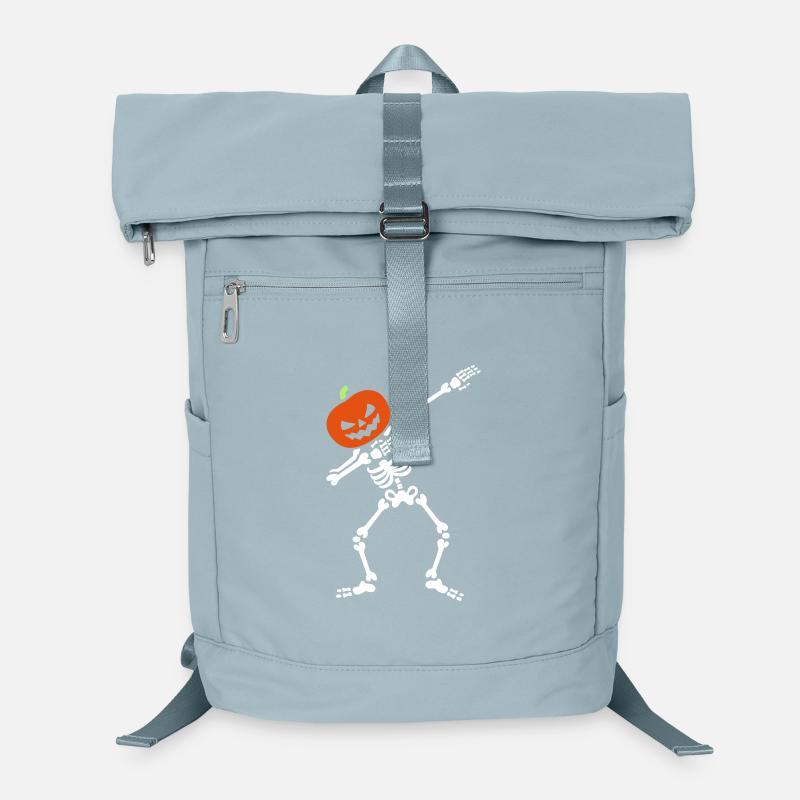 Dabbing skeleton dab pumpkin head Halloween Laptop Backpack