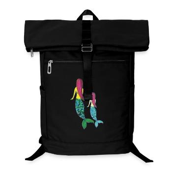 meerjungrau mutter tochter - Laptop-Rucksack  - Schwarz - Vorne