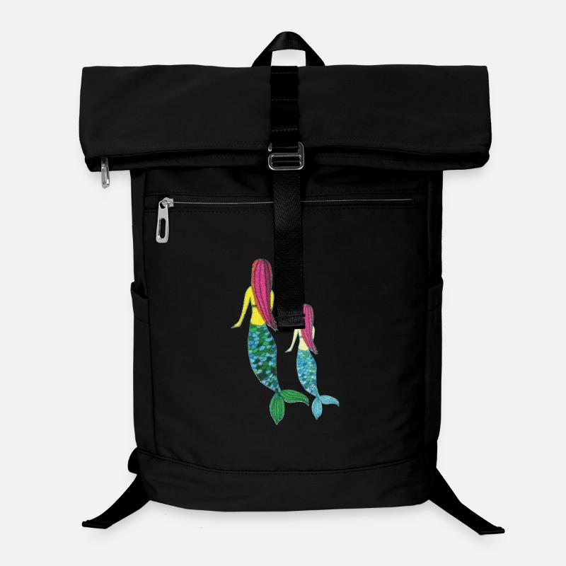 meerjungrau mutter tochter Laptop-Rucksack 