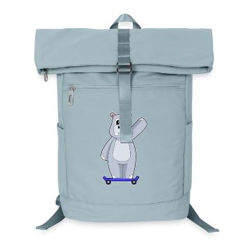 Hippo Skater Skateboard - Laptop Backpack - ice blue - Front
