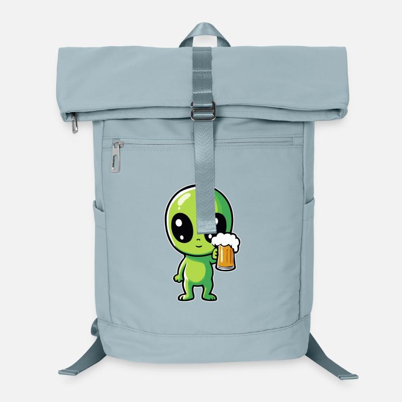 Alien mit Bier Laptop-Rucksack 