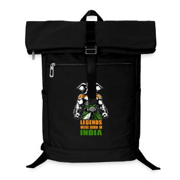 Motif de légendes d'éléphants d'Inde - Sac à dos ordinateur - noir - Devant