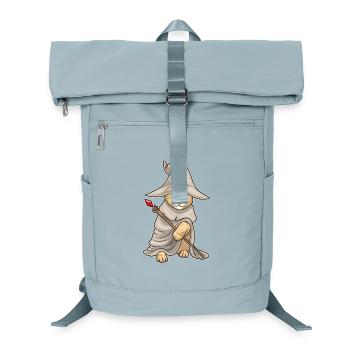 Orange Katze Zauberer Zauberstab - Laptop-Rucksack  - Eisblau - Vorne
