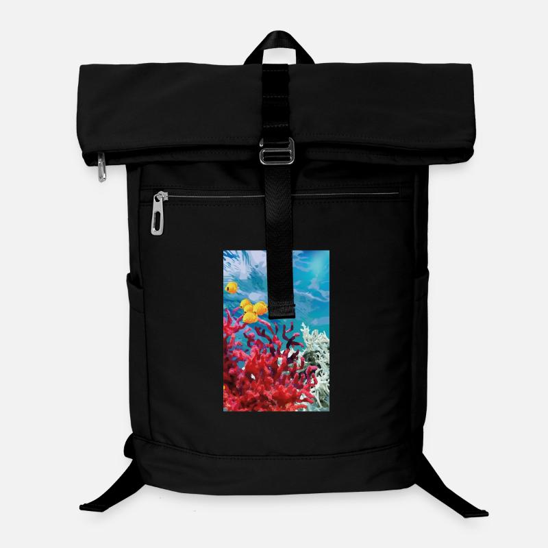 Monde sous-marin vibrant du récif corallien Sac à dos ordinateur