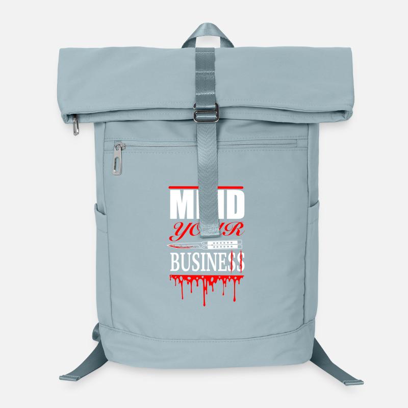 Occupez-vous de vos affaires - Conception de couteau audacieuse Sac à dos ordinateur