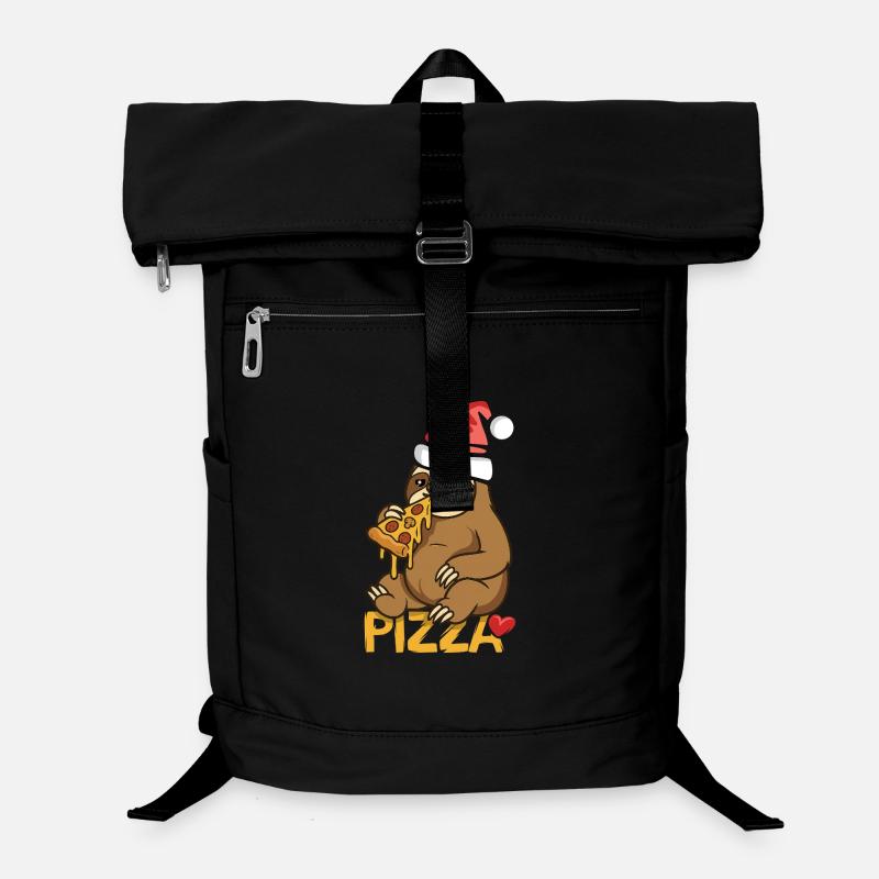 paresseux mangeant pizza Noël design Sac à dos ordinateur
