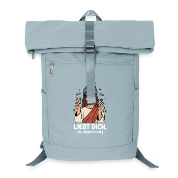 Jesus liebt dich Humor Bro Style - Laptop-Rucksack  - Eisblau - Vorne