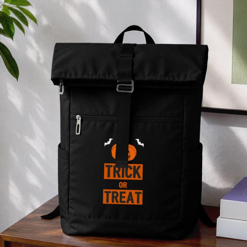 Süßigkeiten oder ein Zauberspruch - Halloween Laptop-Rucksack 