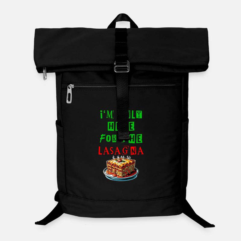 Ich bin nur wegen der Lasagne hier Laptop-Rucksack 
