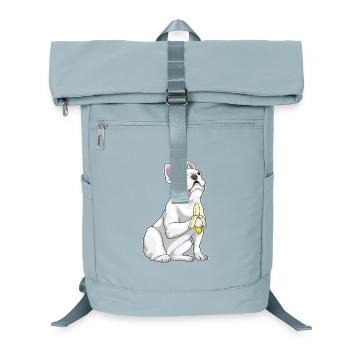 Französische Bulldogge Banane - Laptop-Rucksack  - Eisblau - Vorne