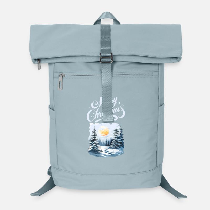 Frohe Weihnachten Waldlandschaft Laptop-Rucksack 