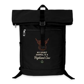 Highland Cow Rustic Animal Cute - Laptop Backpack - black - Front