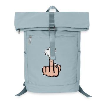 Mittelfinger Stinkefinger Kochmütze Design - Laptop-Rucksack  - Eisblau - Vorne