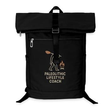 Prehistoric stone tools of Homo - Laptop Backpack - black - Front