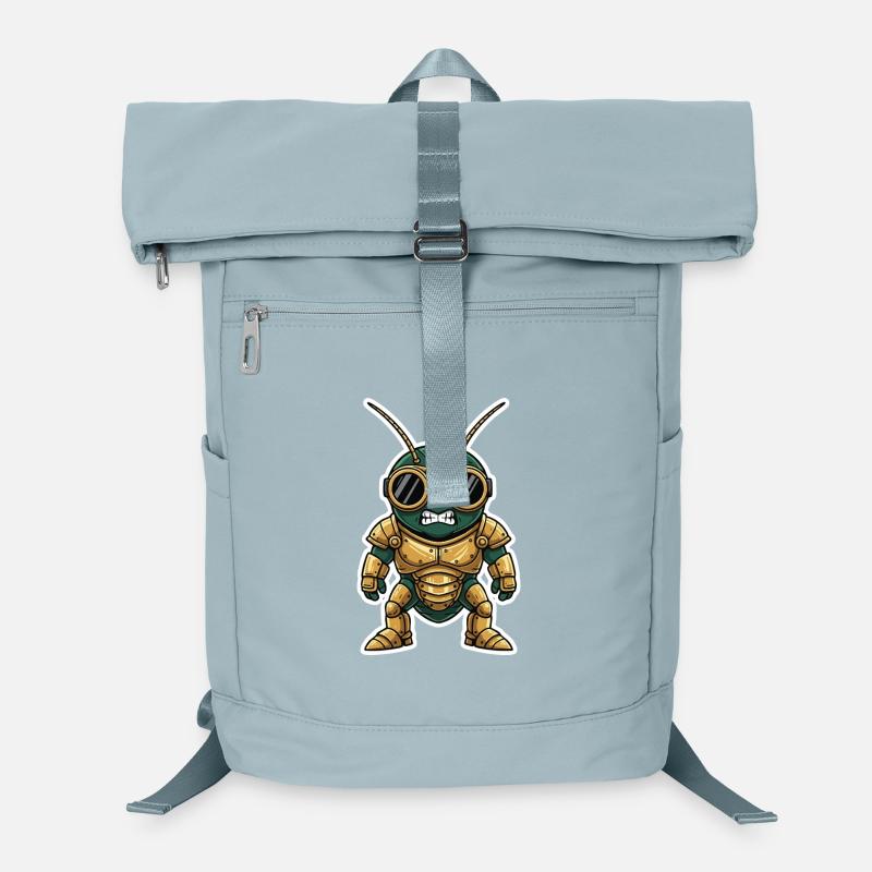 Cricket Guardian Steampunk Armor Golden Brass Laptop Backpack