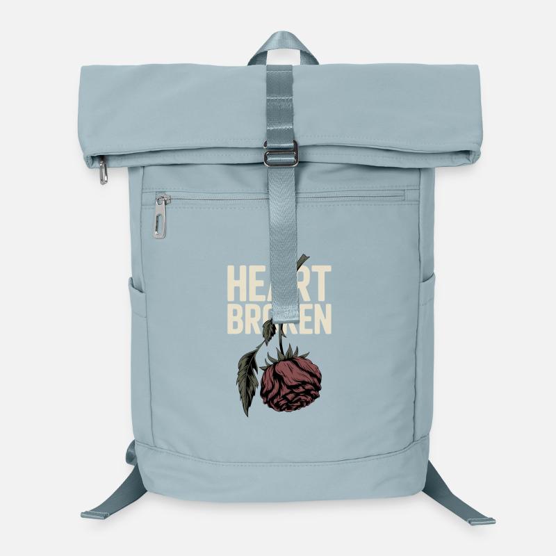Gebrochenes Herz mit Verwelkter Rose Laptop-Rucksack 